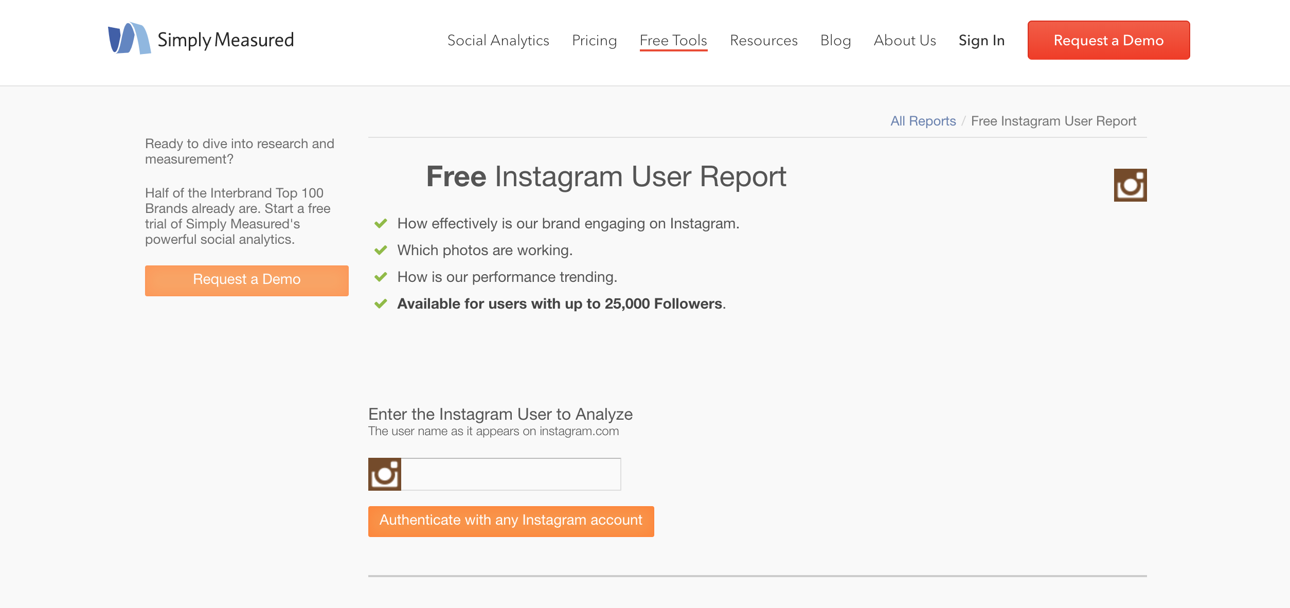 simply measured - instagram analytics tools