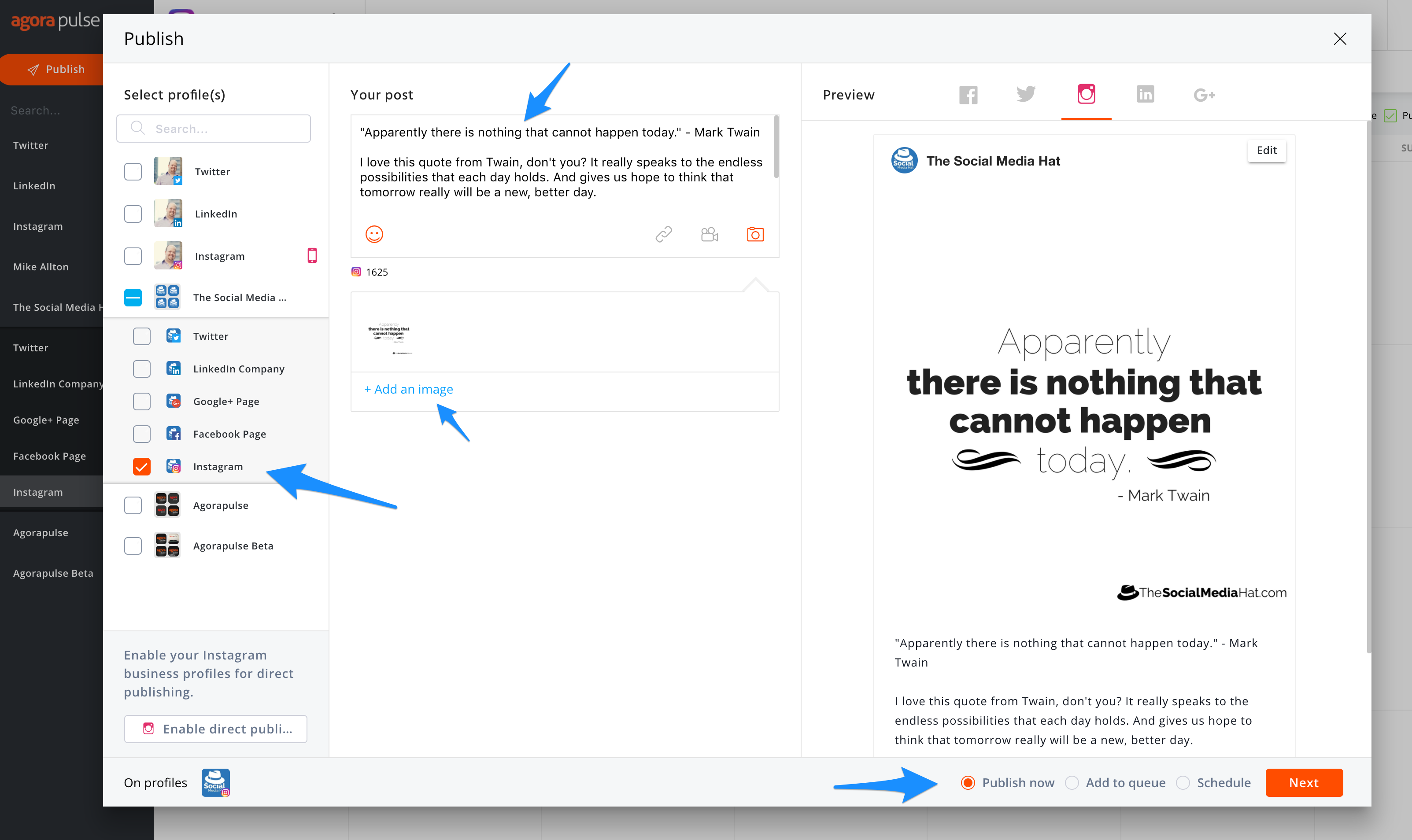 How To Start Scheduling & Publishing Direct To Instagram