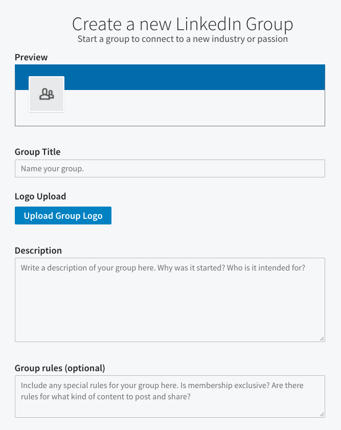 Create a LinkedIn Group