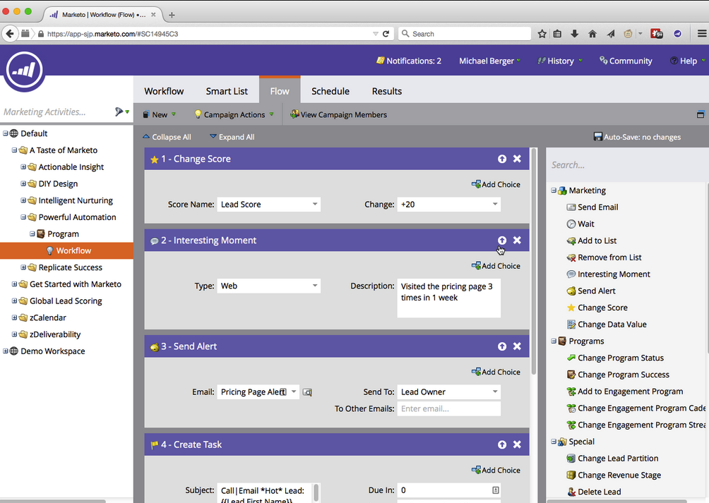 Marketo Screen Shot