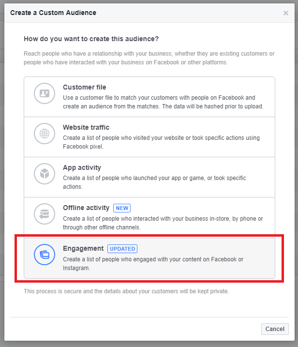how to create facebook custom audience 