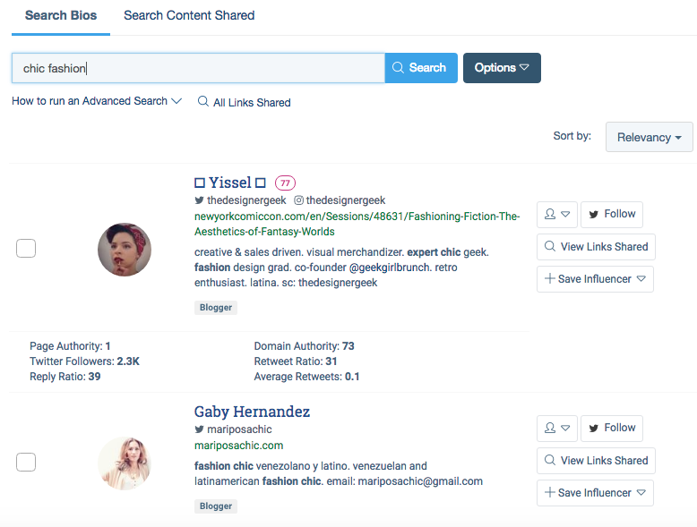 how to find niche influencers by keyword