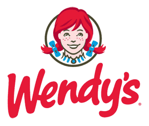 Wendys logo with mom showing in necklace