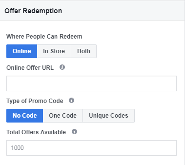 facebook offer ad redemption