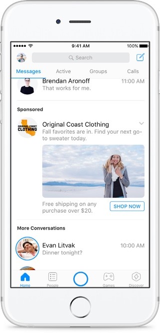 facebook sponsored message ads