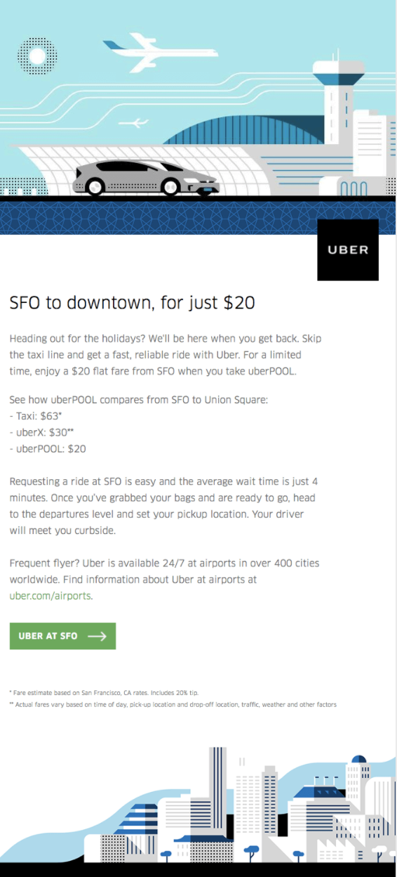 Uber - Personalized Email Marketing by Location