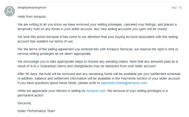 amazon account suspension