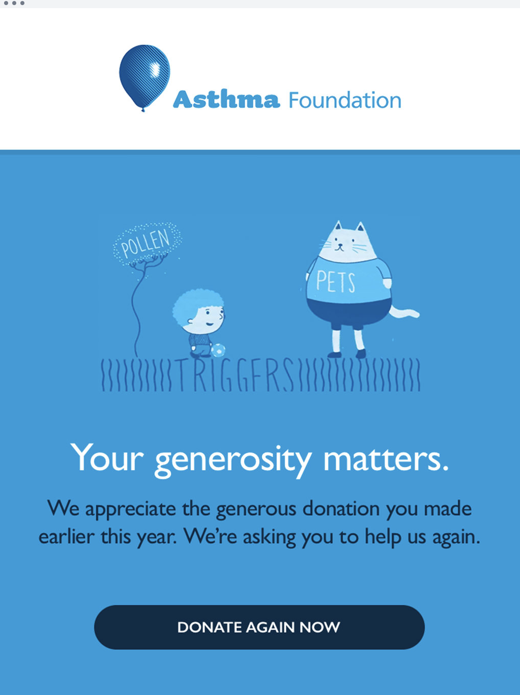 Asthma Foundation – Personalized Email Marketing