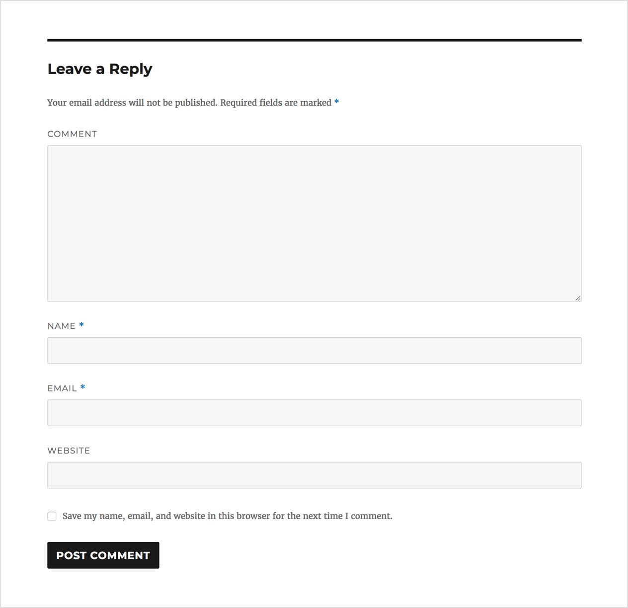 GDPR WordPress Comments Settings