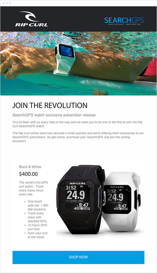 Rip Curl Email