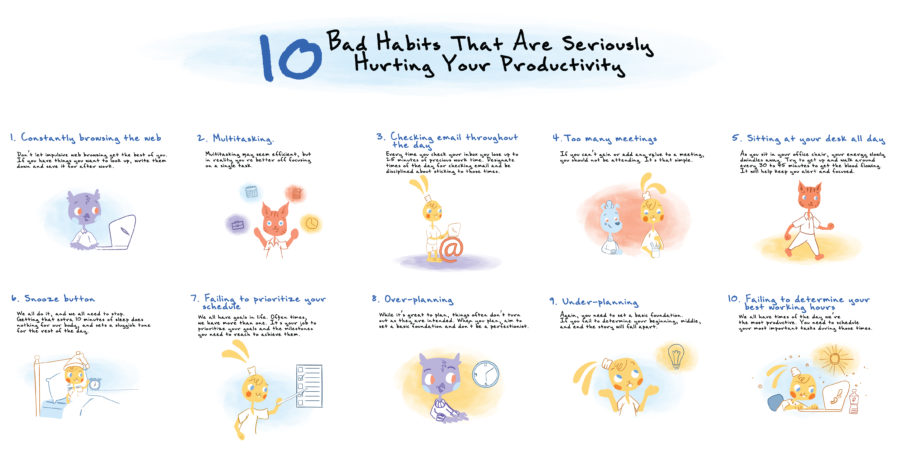 10 Bad Habits That Are Seriously Hurting Your Productivity