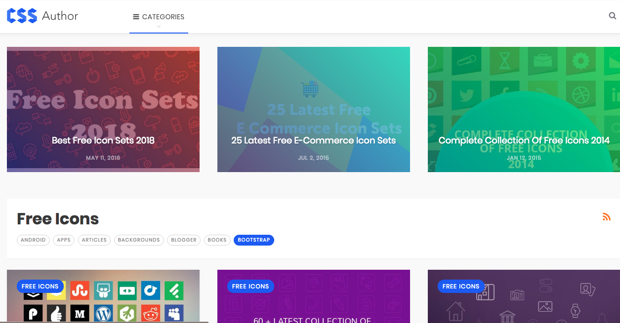 Free Icon Marketplaces And Websites CSS Author