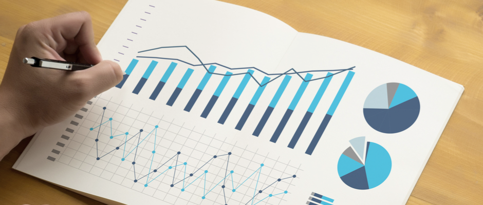 financial graph showing gain