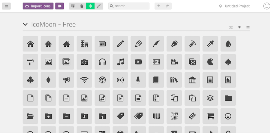 Free Icon Marketplaces And Websites IcoMoon App