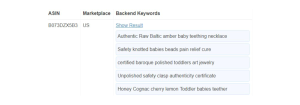 amazon marketplace backend keywords