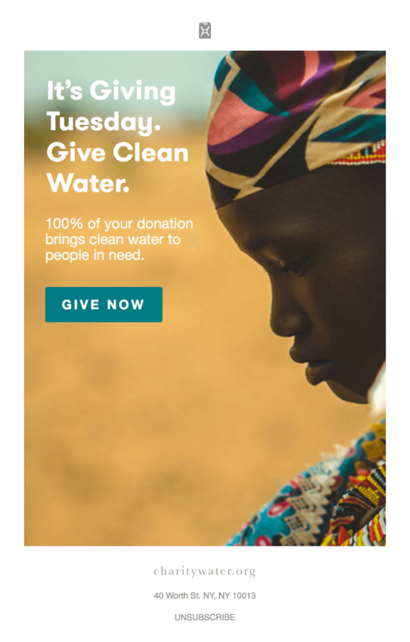 Charity Water – Email Marketing – Donation CTA