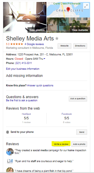 how to write a google review