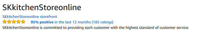 Good seller feedback on Amazon 