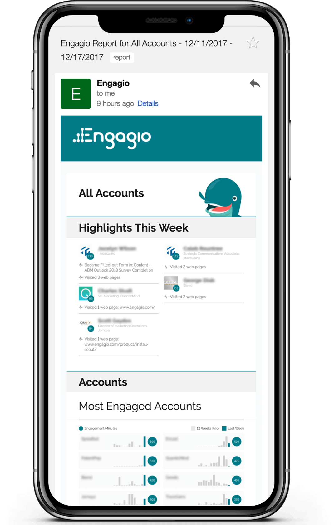 Engagio daily email