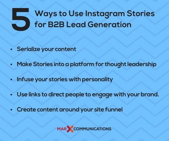 5 Ways to Use Instagram Stories for B2B Lead Generation