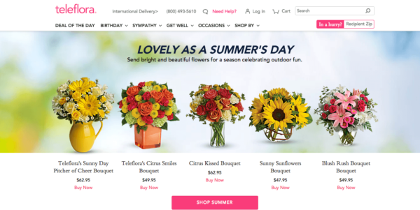 Teleflora uses AI to personalize product recommendations and build customer loyalty.