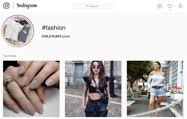 fashion hashtag on instagram
