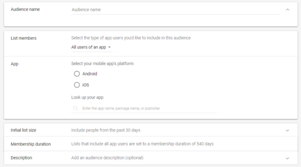 how to target target IOS or Android users with remarketing ads