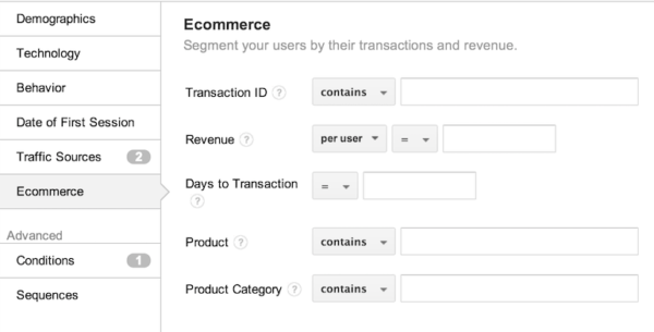 creating eCommerce audience lists for remarketing