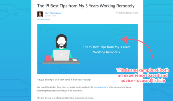 types of listicle