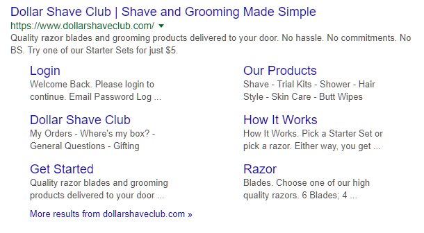 google ad with converting sitelinks