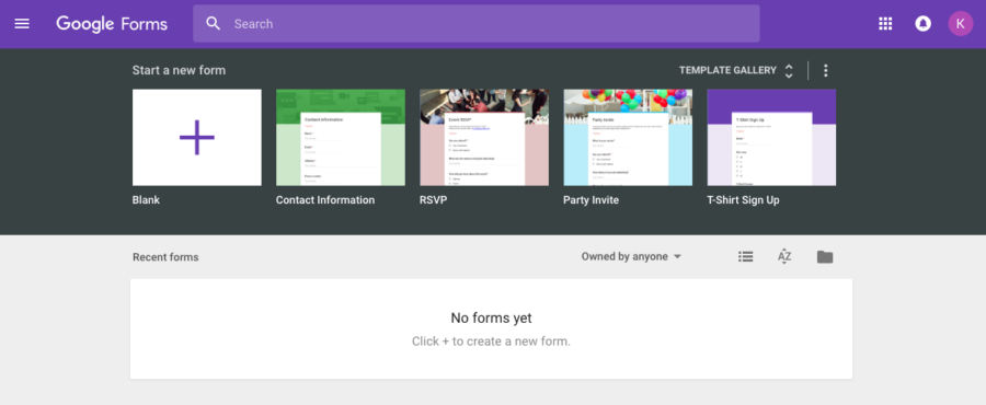 Google Forms online form builder free
