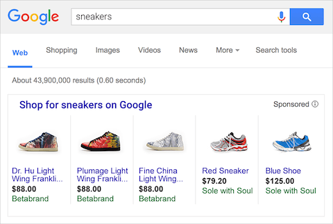 example of google shopping ad 