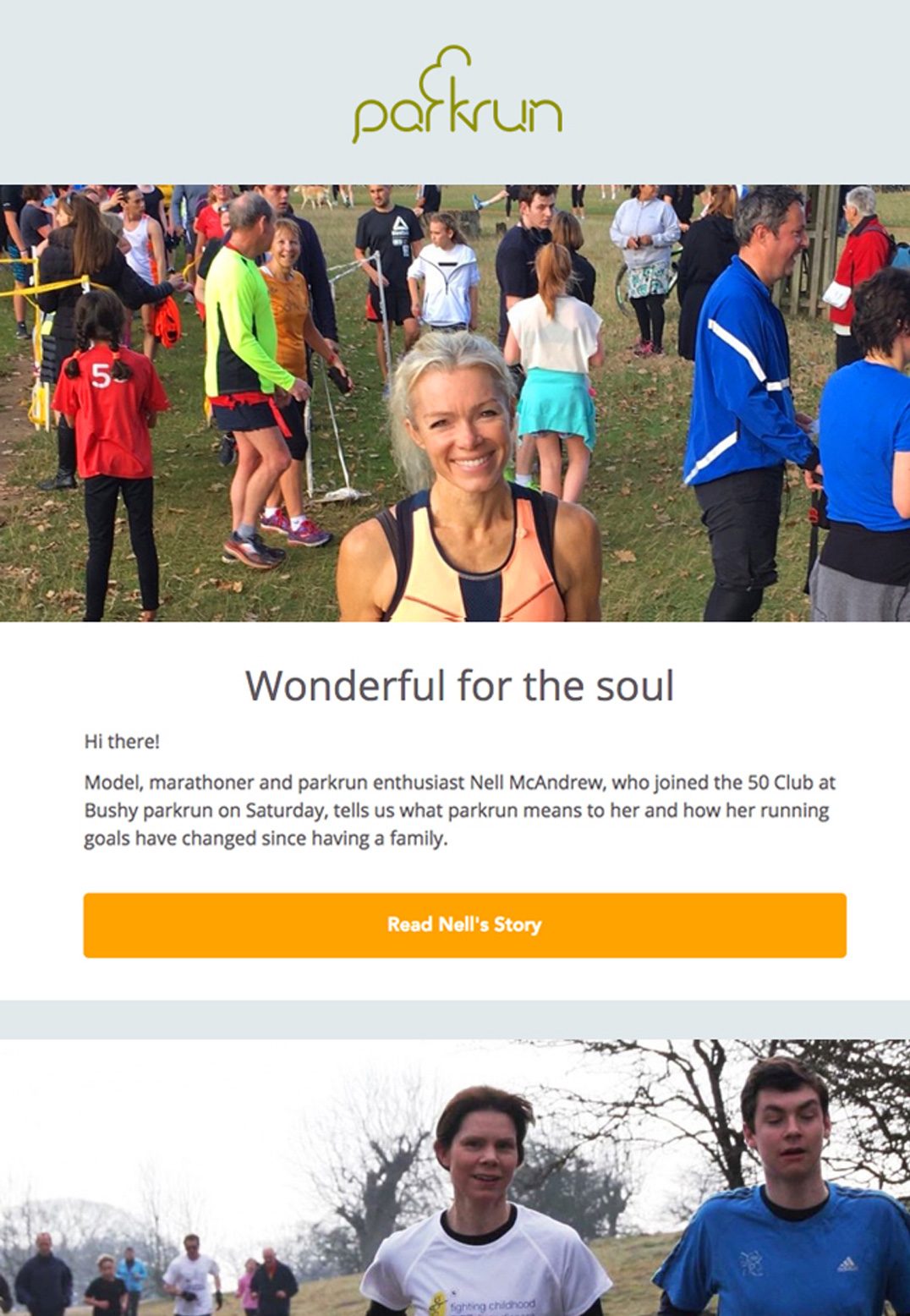 Parkrun – Email Newsletter with Strong Call to Action 