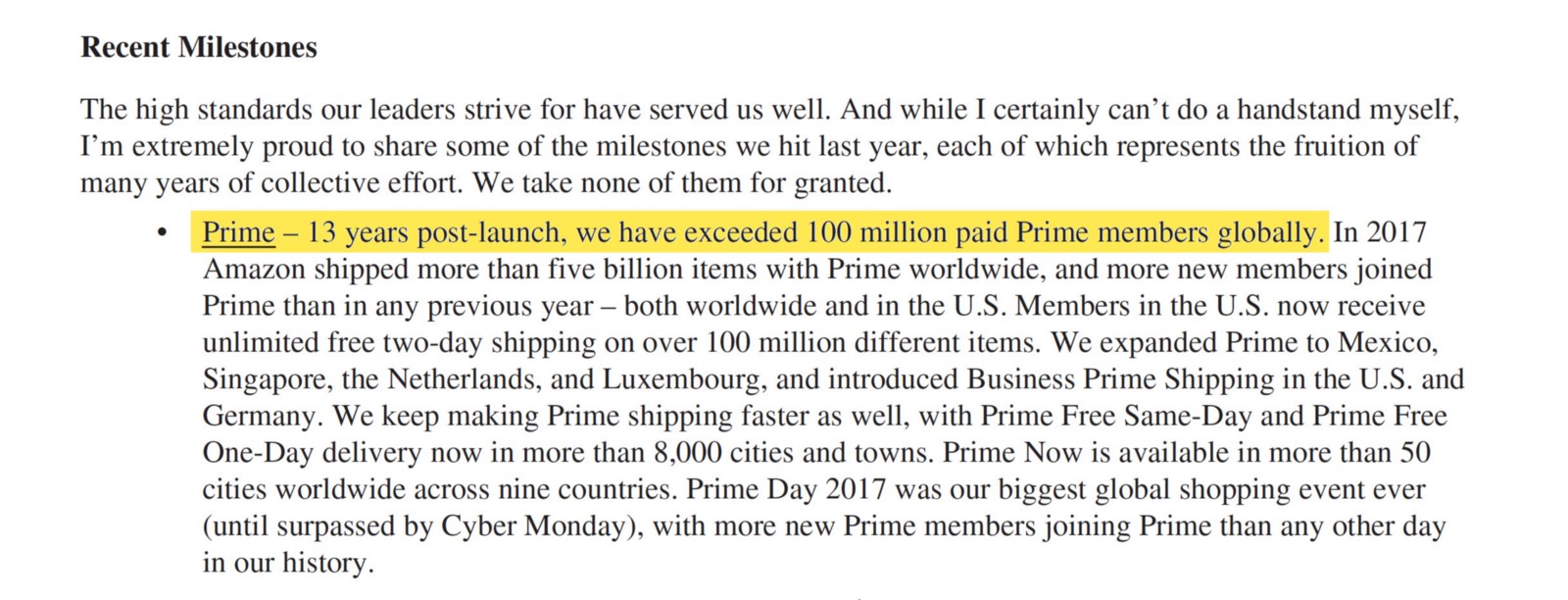 Amazon Quarterly Report