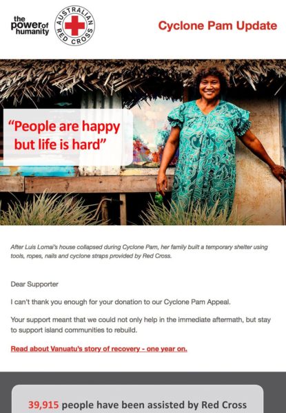 Red Cross Email Campaign