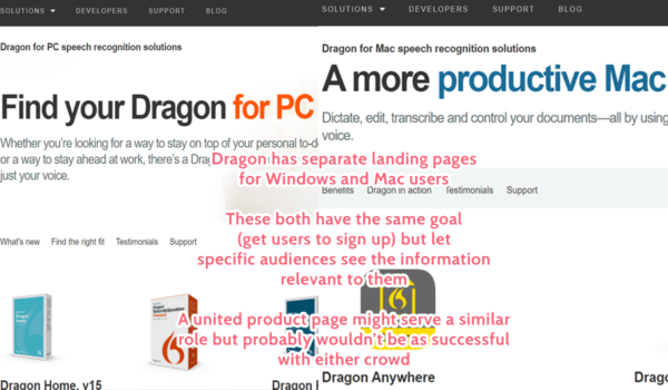 dragon landing page