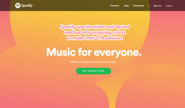 spotify landing page