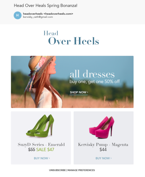 open-time email personalization
