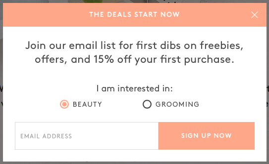 Birchbox – Email Marketing Opt-In