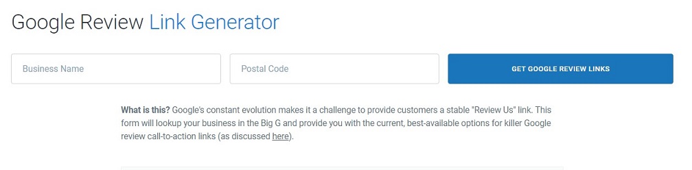 Google shopping reviews link generator