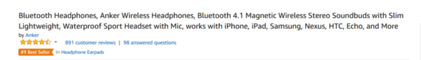 Bluetooth headphones description examples