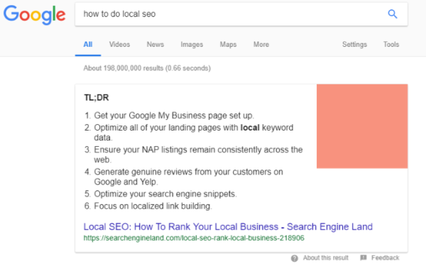 How to do local SEO google search