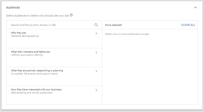 YouTube audiences targeting