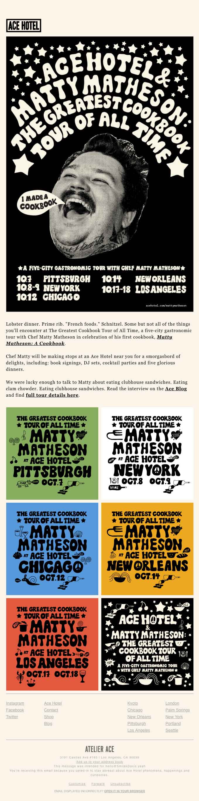 Ace-Hotels email design
