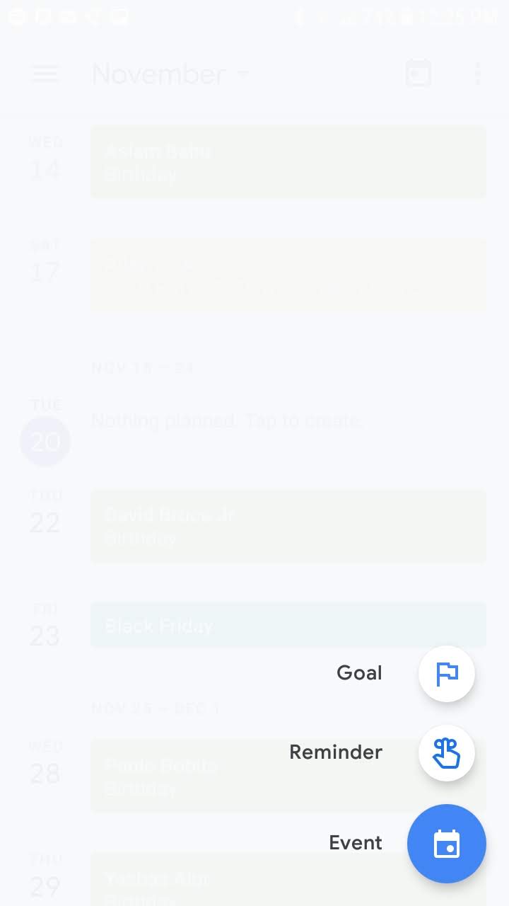 Google Calendar Event