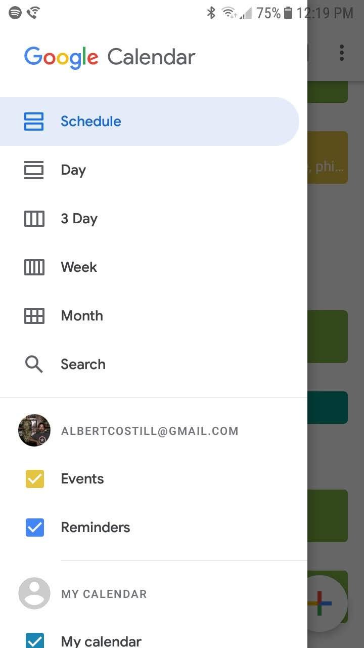 Google Calendar app Schedule