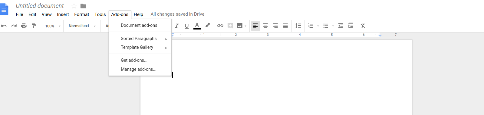 Installed Add-ons in Google Docs
