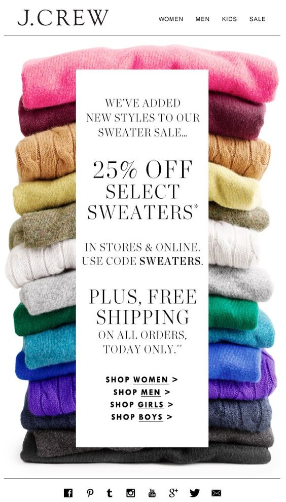 J-Crew-I email design