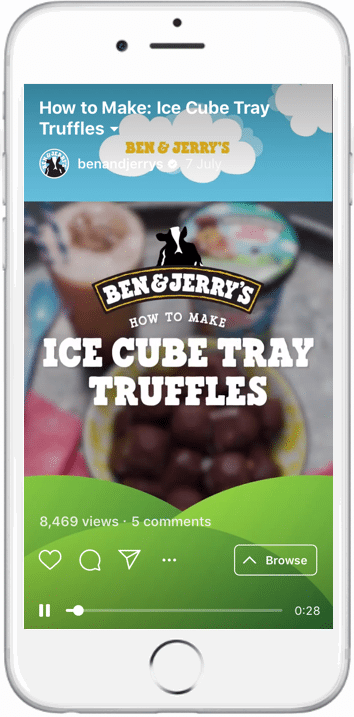 Ben and Jerrys IGTV video