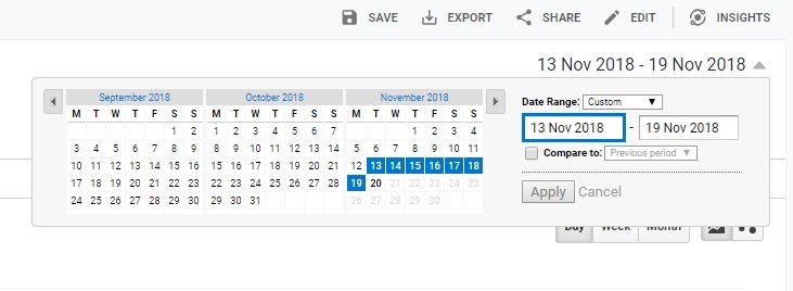 how to change date of reports